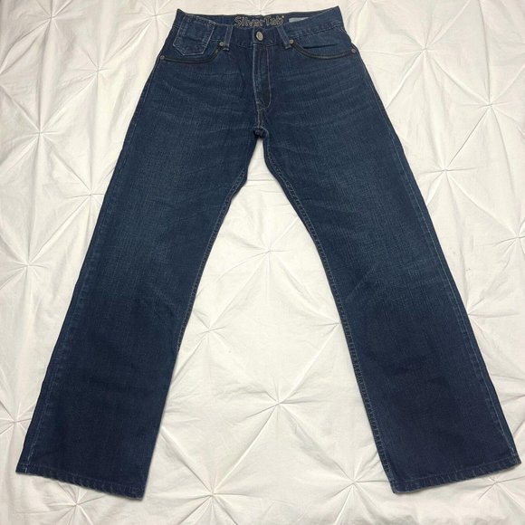 Vintage Levis Silver Tab Bootcut Denim Jeans 31 Mens Size Distressed Y2K Riveted - Picture 1 of 7